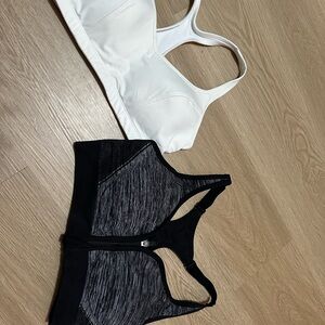 Women's Black and White Sports Bras- Set of 2